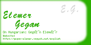 elemer gegan business card
